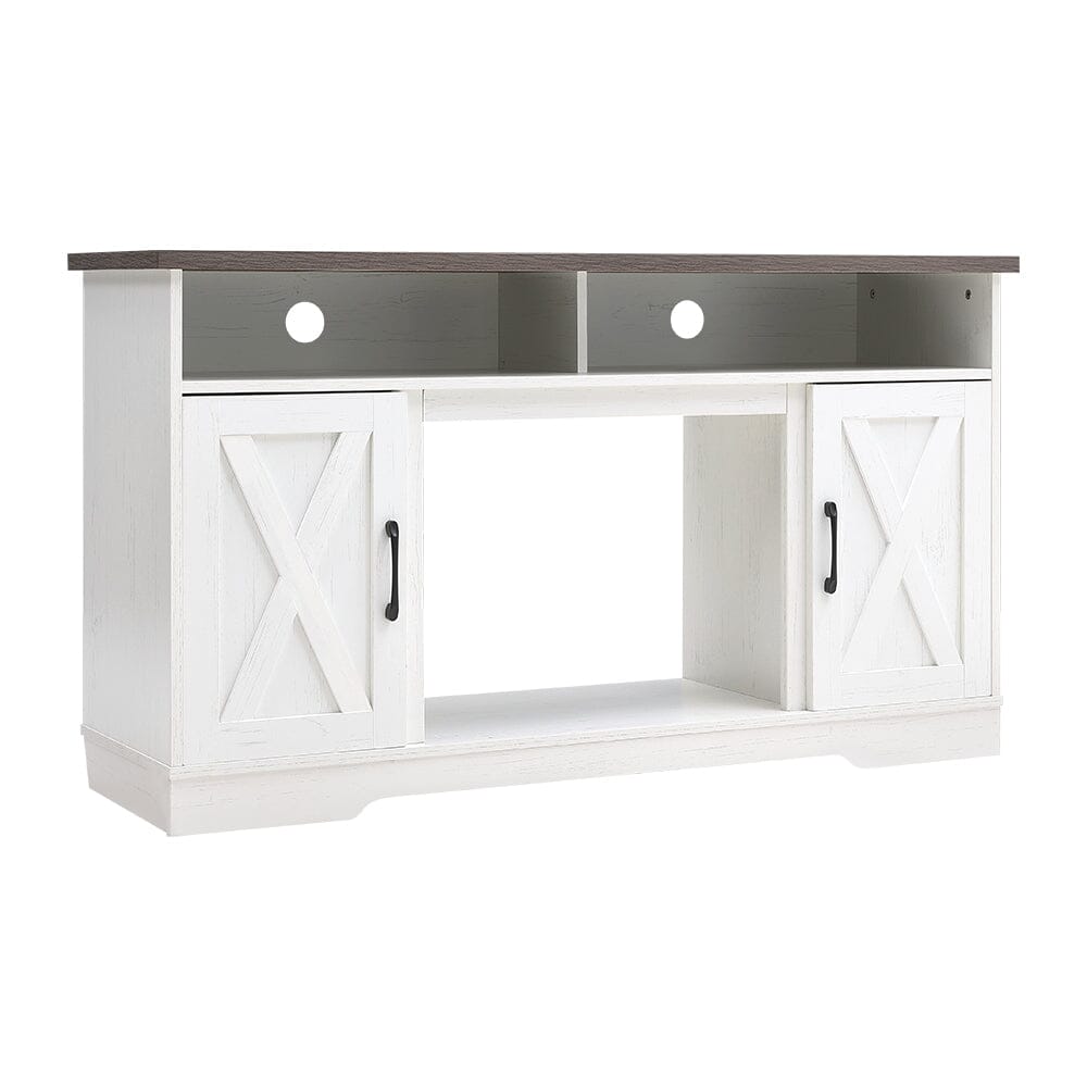 138cm Wide Freestanding Fireplaces Recessed Electric Fireplace TV Stand 4 Flame Colors Freestanding Fireplaces Living and Home TV Stand Only